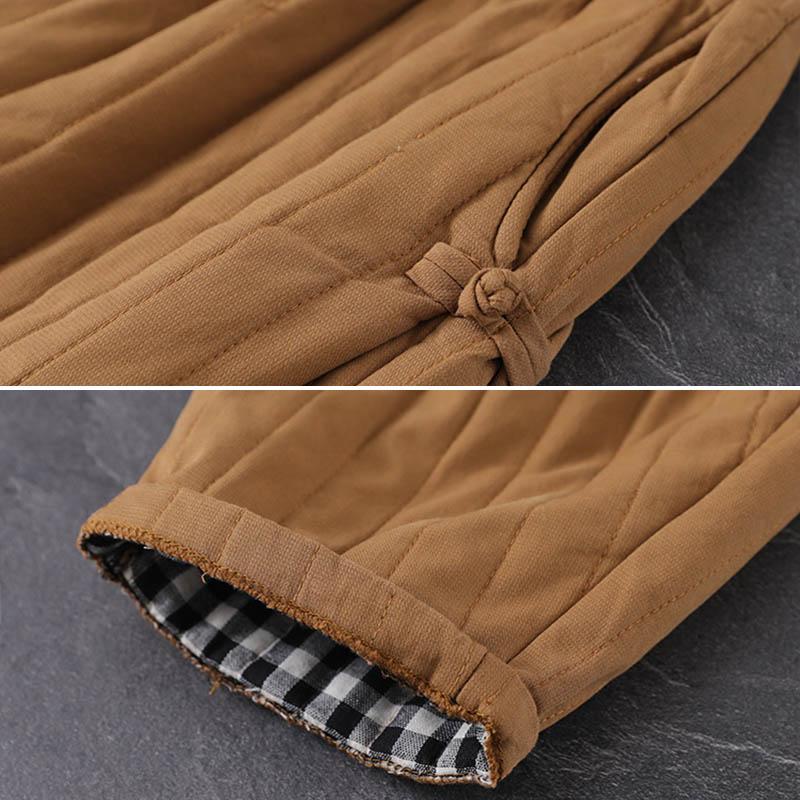 Loose Winter Retro Cotton Quilted Harem Pants