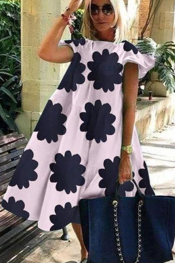 Schönes A-Linien-Kleid mit süßem Print 