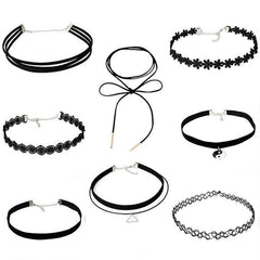 Simple Black Choker Set