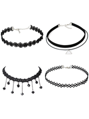 Simple Black Choker Set