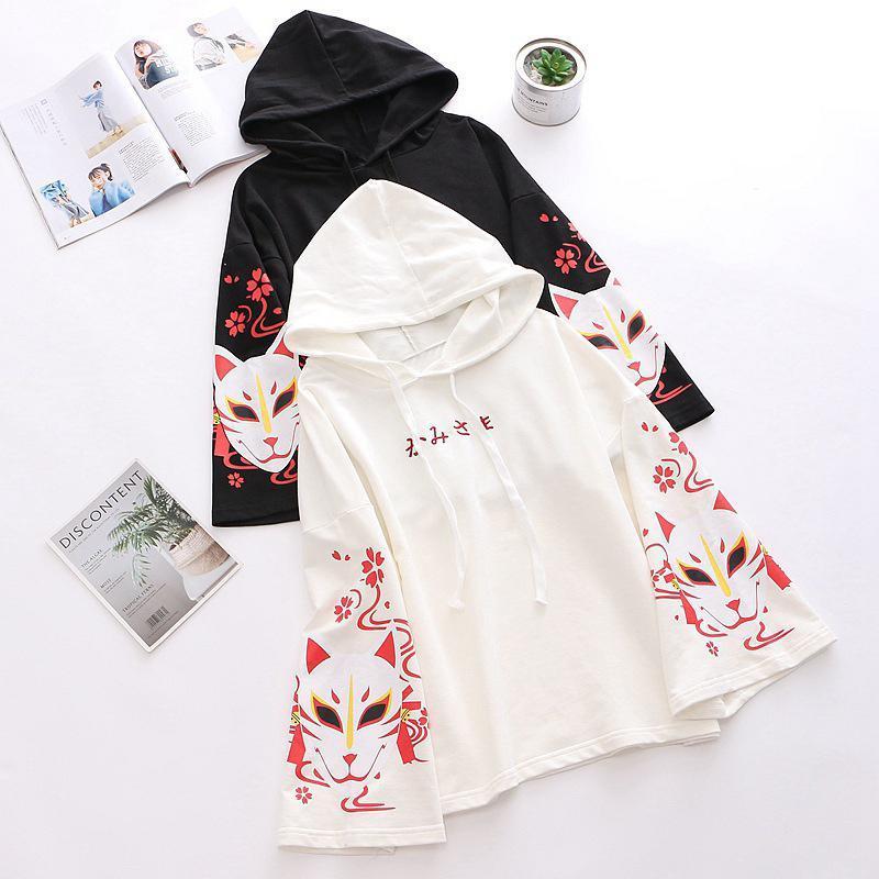 Japanese Sakura Fox Hoodie