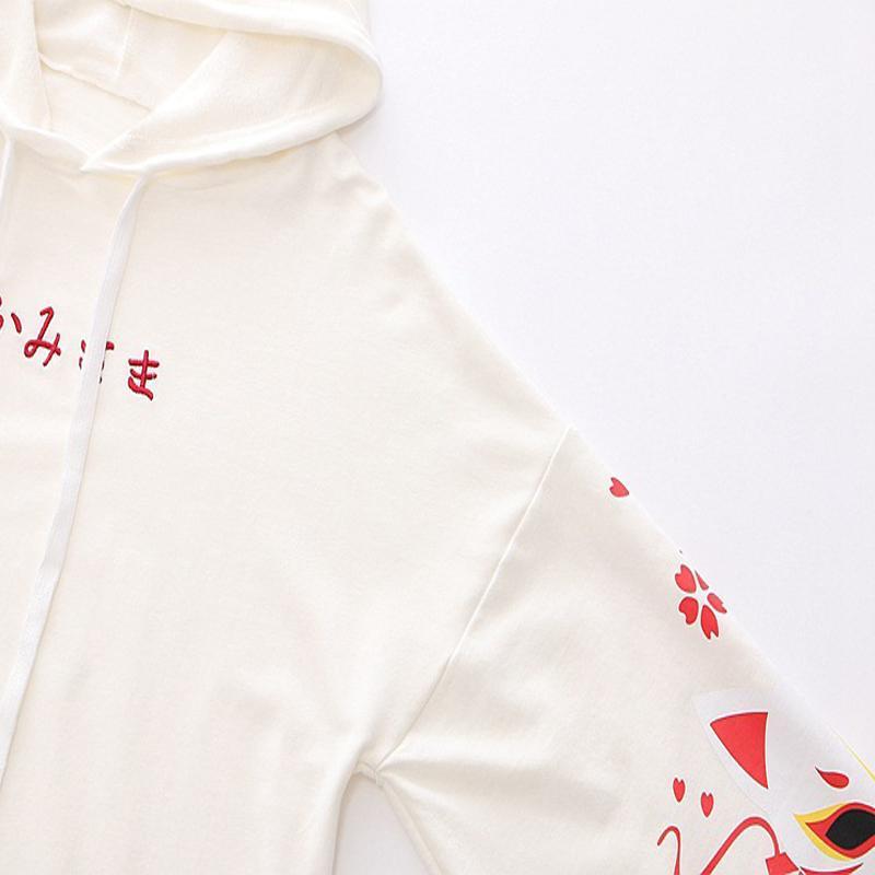 Japanese Sakura Fox Hoodie