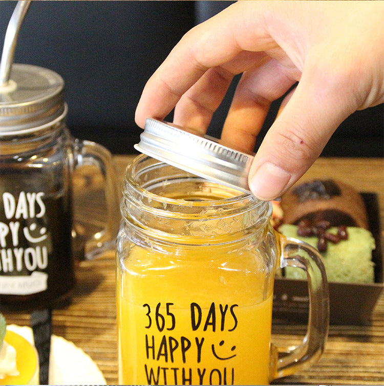 “365 DAYS HAPPY WITH YOU” Mason Jar Mug