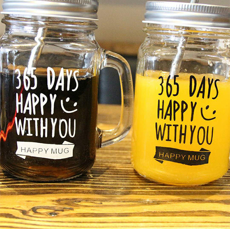 “365 DAYS HAPPY WITH YOU” Mason Jar Mug