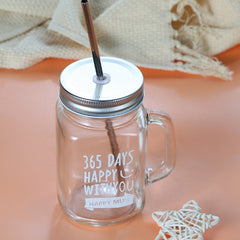 “365 DAYS HAPPY WITH YOU” Mason Jar Mug