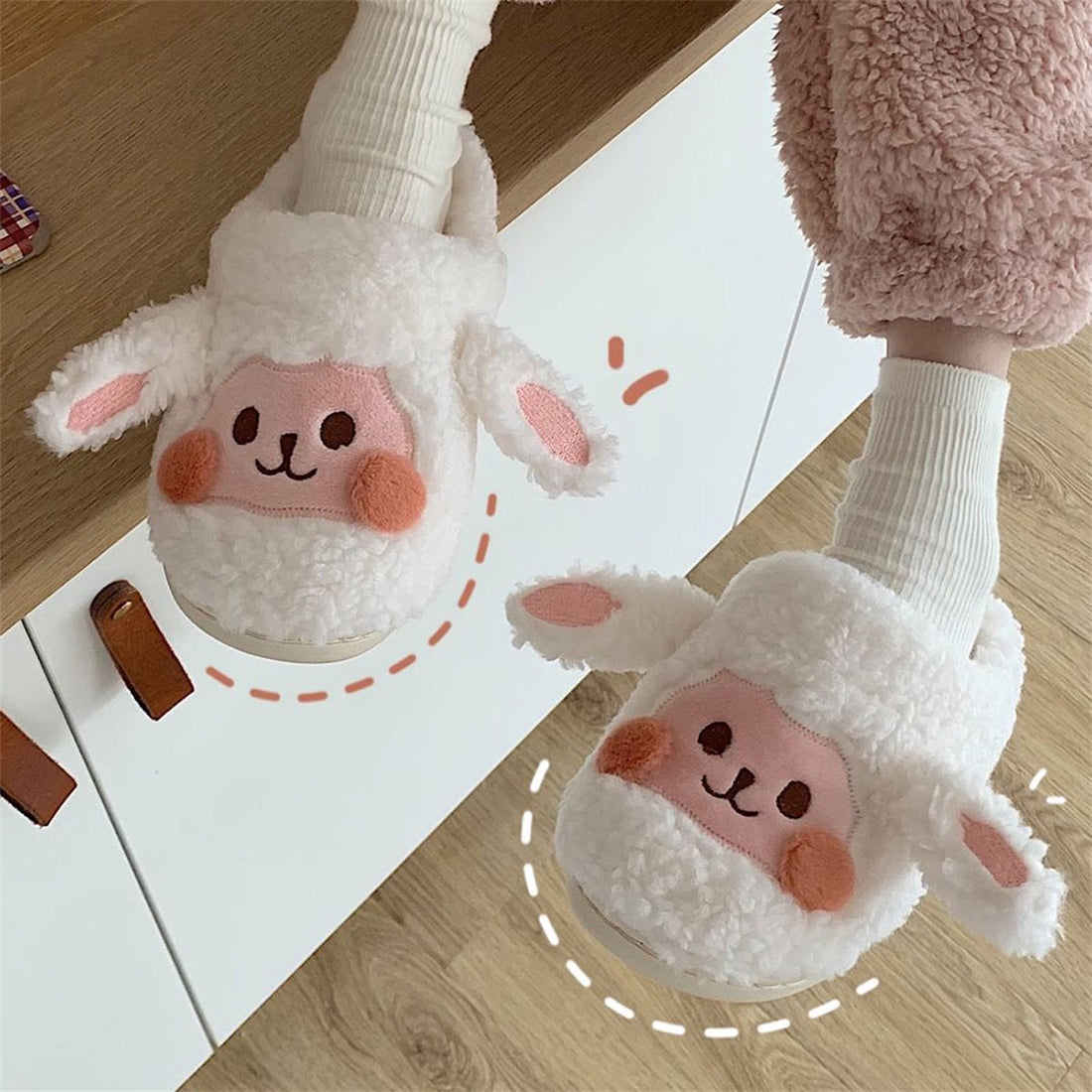 Cute Goat Sheep Fluffy Slipper