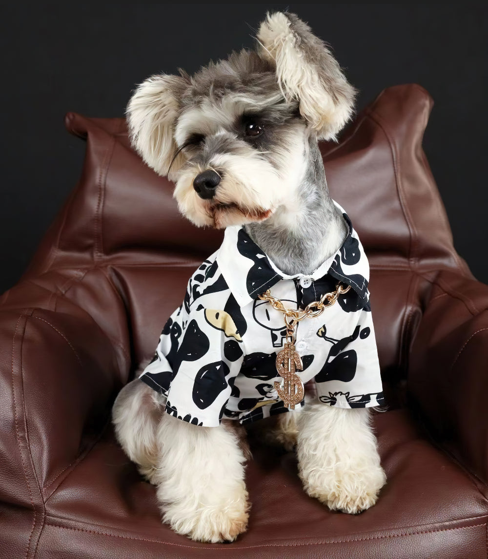 Pet Dog Summer Thin Cow Shirt Dog Apparel Puppy Clothing