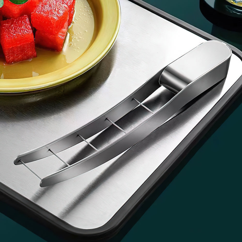 Stainless Steel Watermelon Cube Cutter Quickly Safe Watermelon Knife,Fun Fruit Salad Melon Cutter