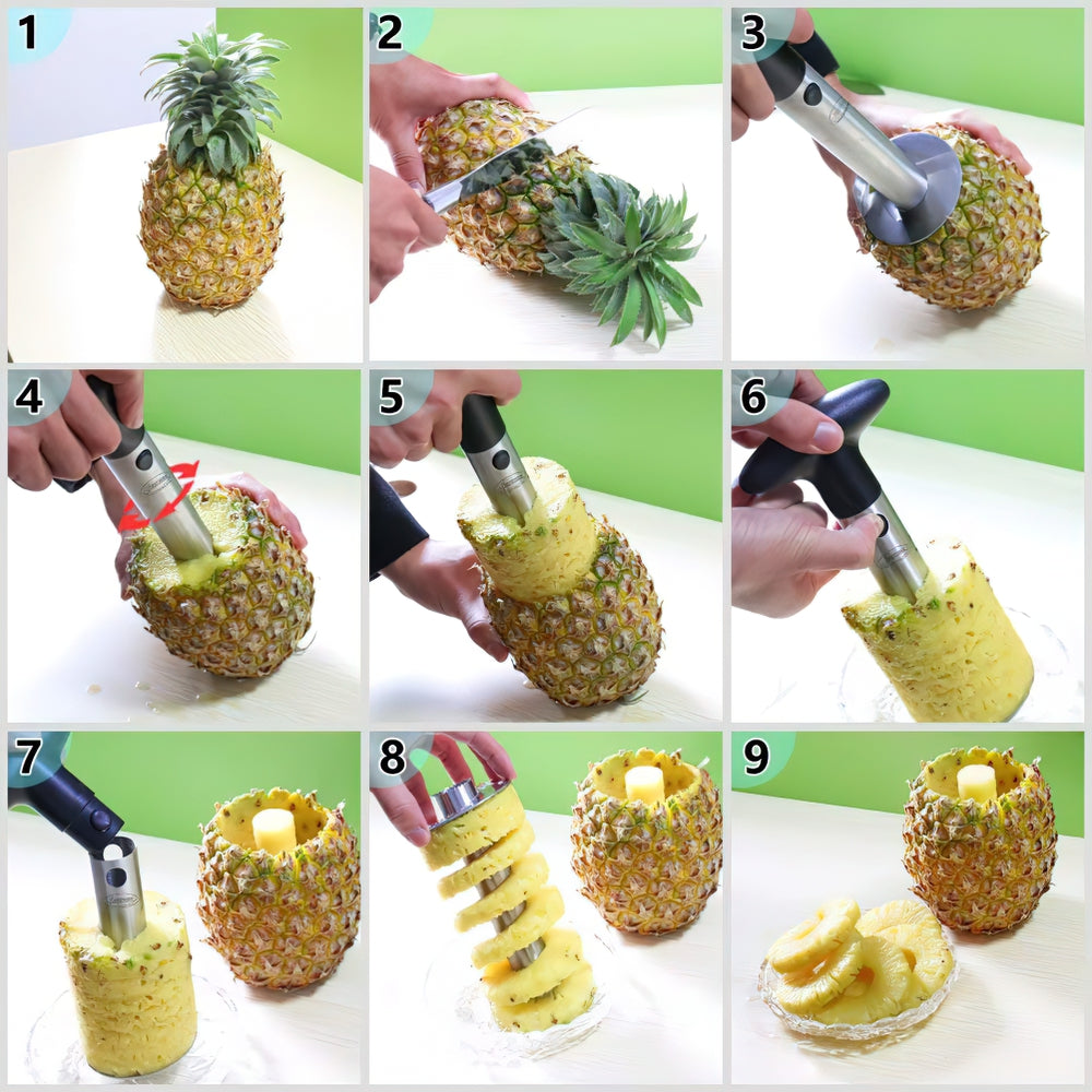 Upgraded Reinforced Thicker Blade Premium Pineapple Corer Remover