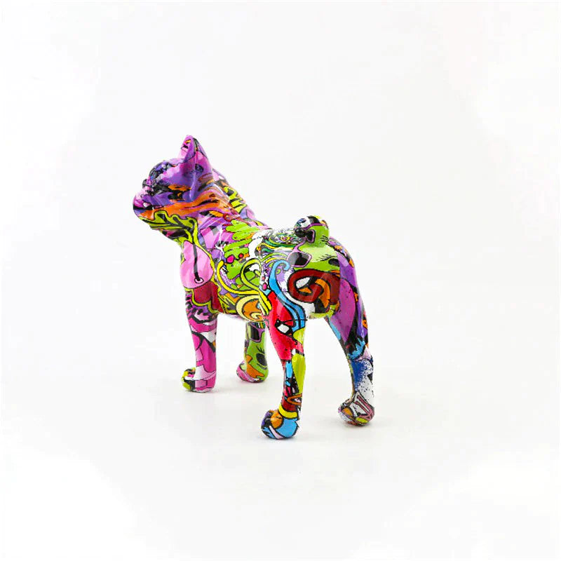 ArtZ® French Bulldog Graffiti Painted Statue