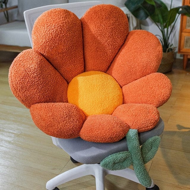 Cute Pastel Flower Daisy Plush Chair Cushion Pillow