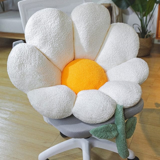 Cute Pastel Flower Daisy Plush Chair Cushion Pillow