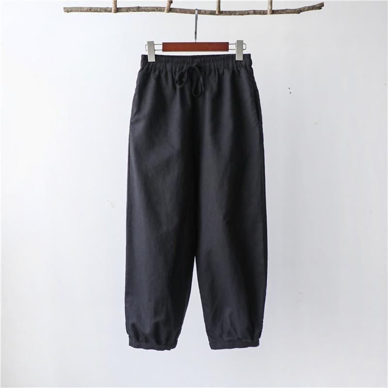 Plus Size Retro Casual Bloomer Cotton Linen Pants