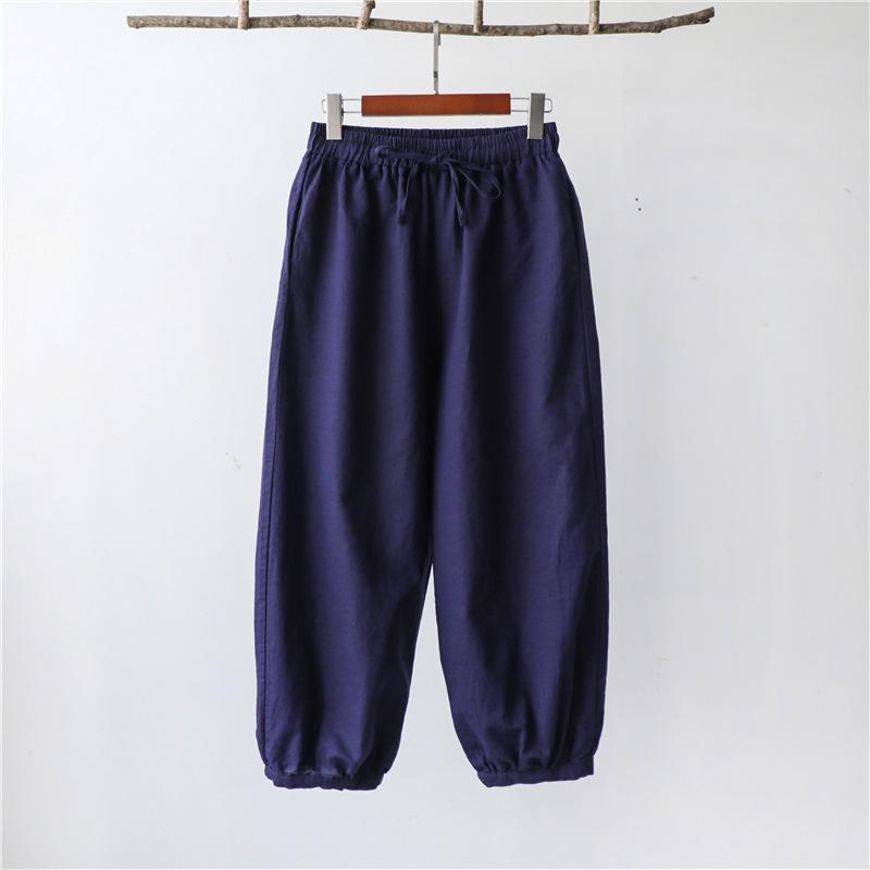 Plus Size Retro Casual Bloomer Cotton Linen Pants