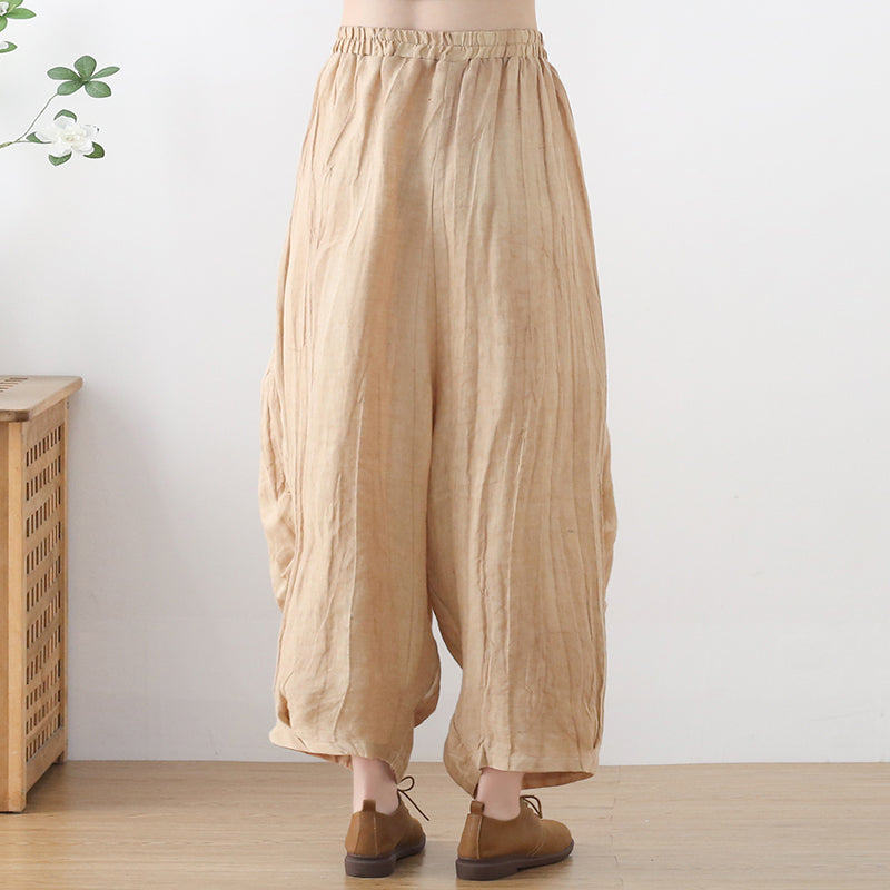 Plus Size Women Spring Summer Linen Loose Pants