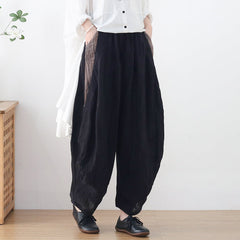 Plus Size Women Spring Summer Linen Loose Pants