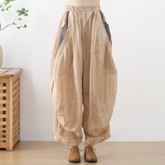 Plus Size Women Spring Summer Linen Loose Pants