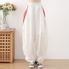 Plus Size Women Spring Summer Linen Loose Pants