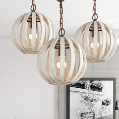 Rooney - Rustic Hanging Cage Lamp