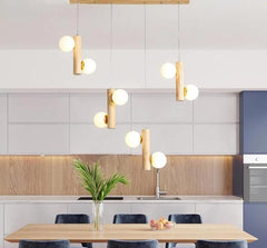 Prescott - Modern Wooden Bulb Chandelier