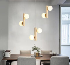 Prescott - Modern Wooden Bulb Chandelier