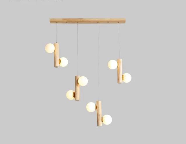 Prescott - Modern Wooden Bulb Chandelier