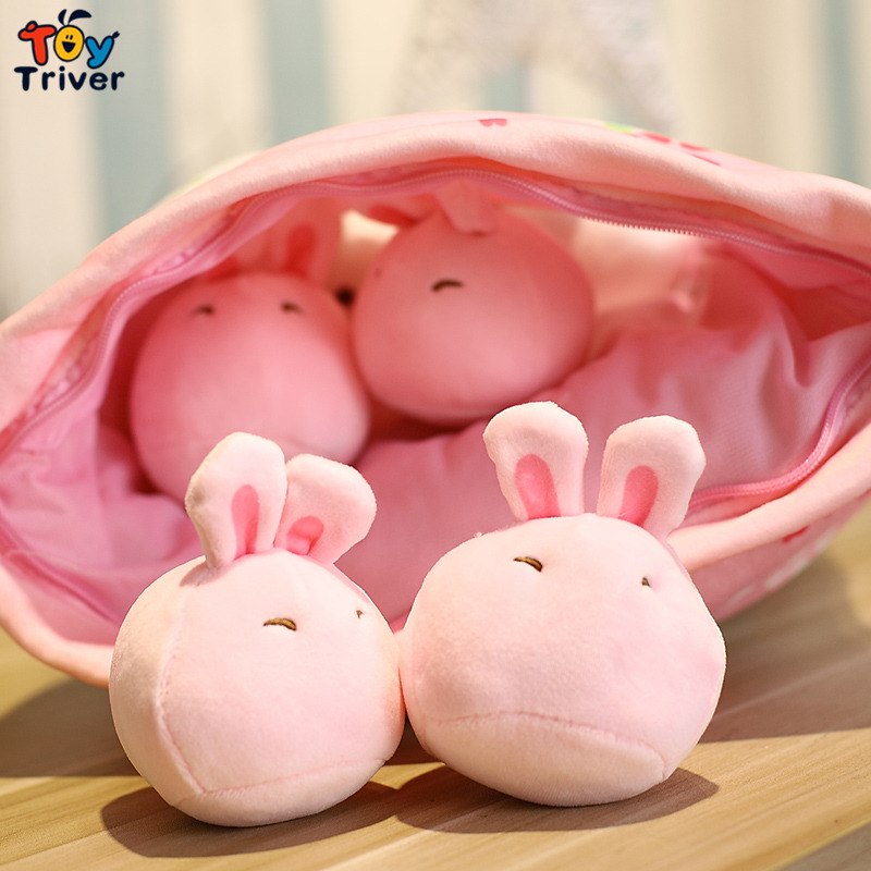 Almohada de peluche de conejo Kawaii