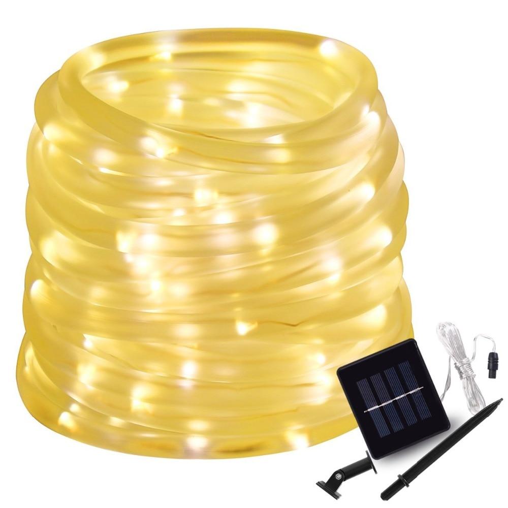 LED Solar Tube String Garden Lights