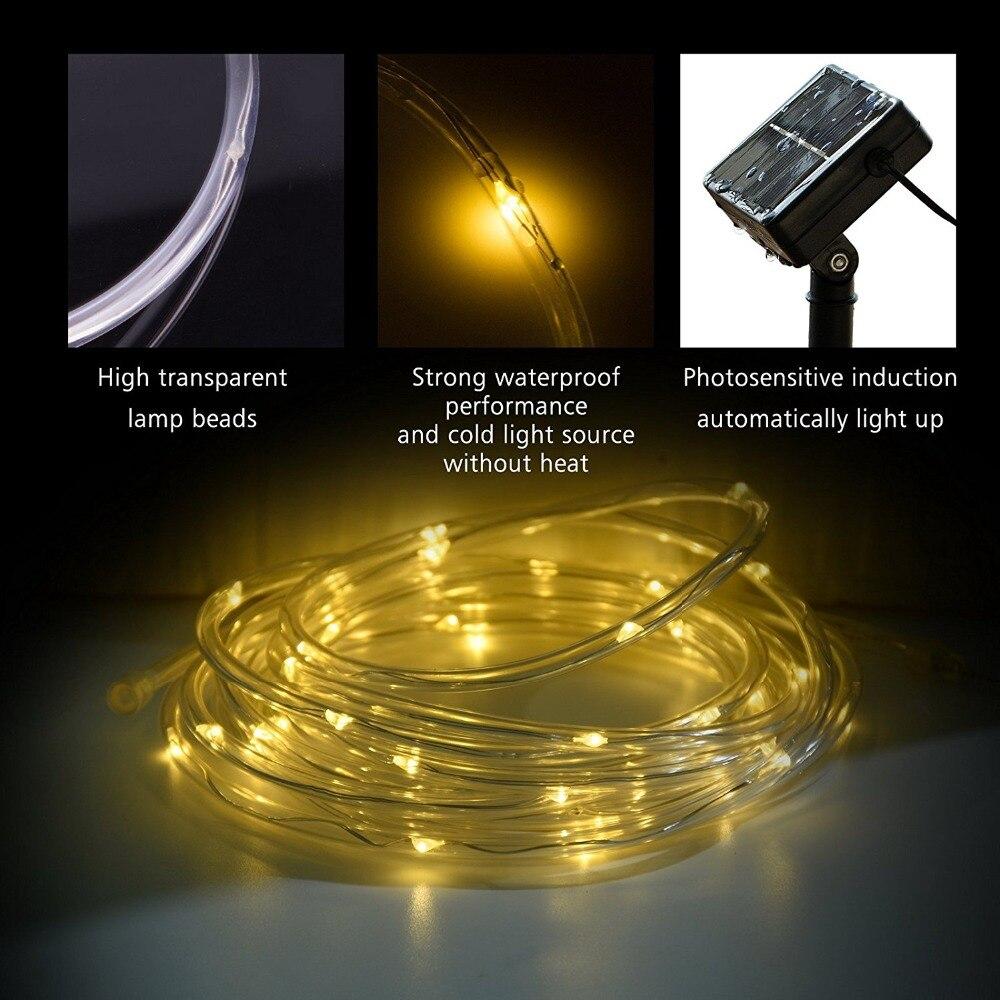 LED Solar Tube String Garden Lights