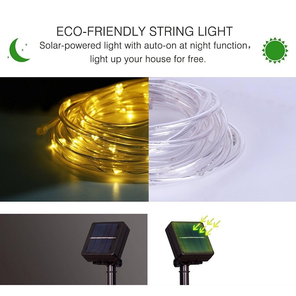 LED Solar Tube String Garden Lights