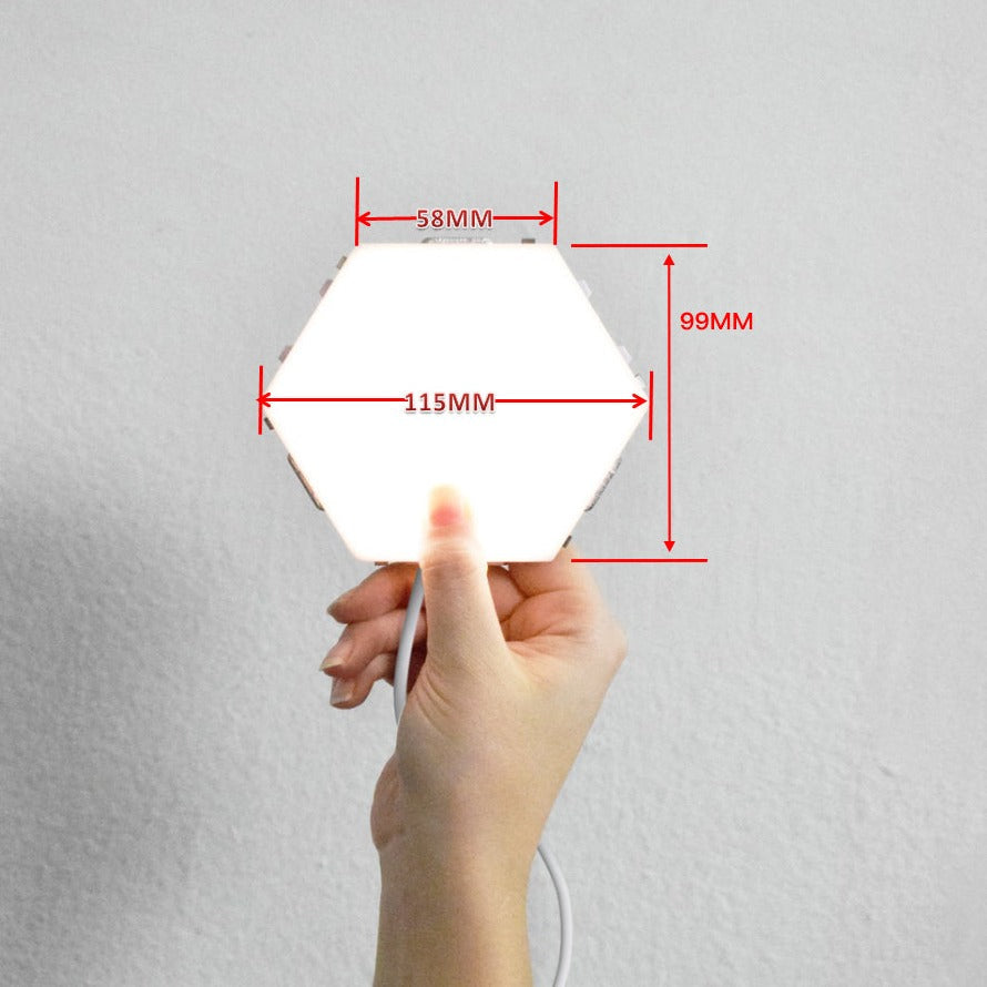 Modulare LED-Wandleuchte mit Wabenmuster 