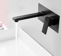 Odell - Luxurious Matte Black Wall Mounted Bathroom Faucet