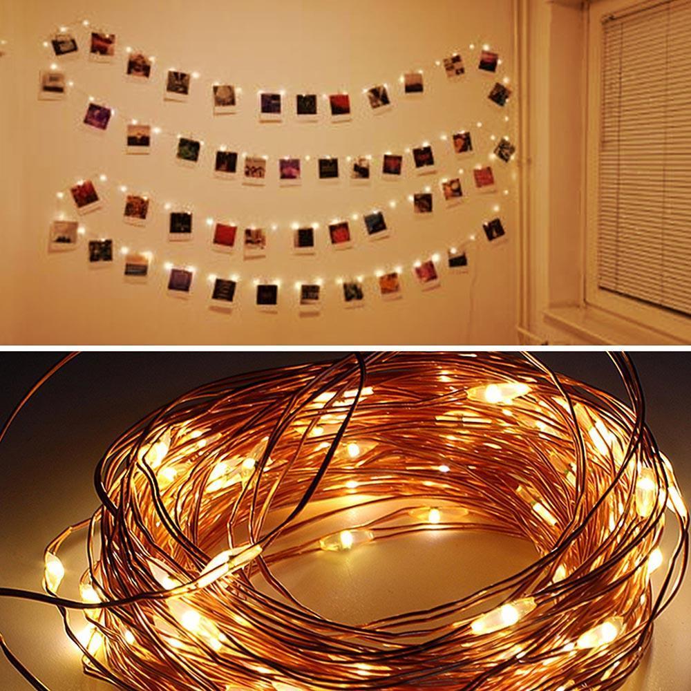 Strung - LED Fairy Light String with Photo Clips