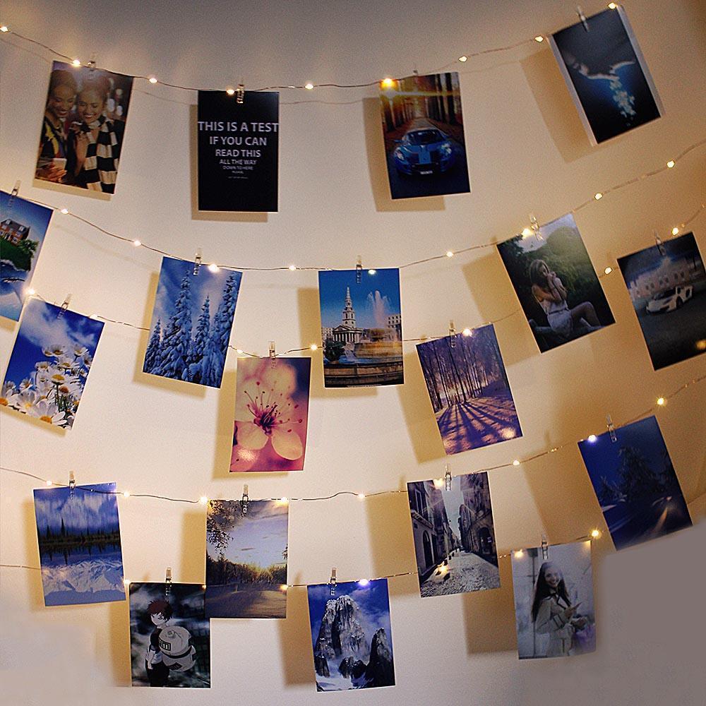 Strung - LED Fairy Light String with Photo Clips