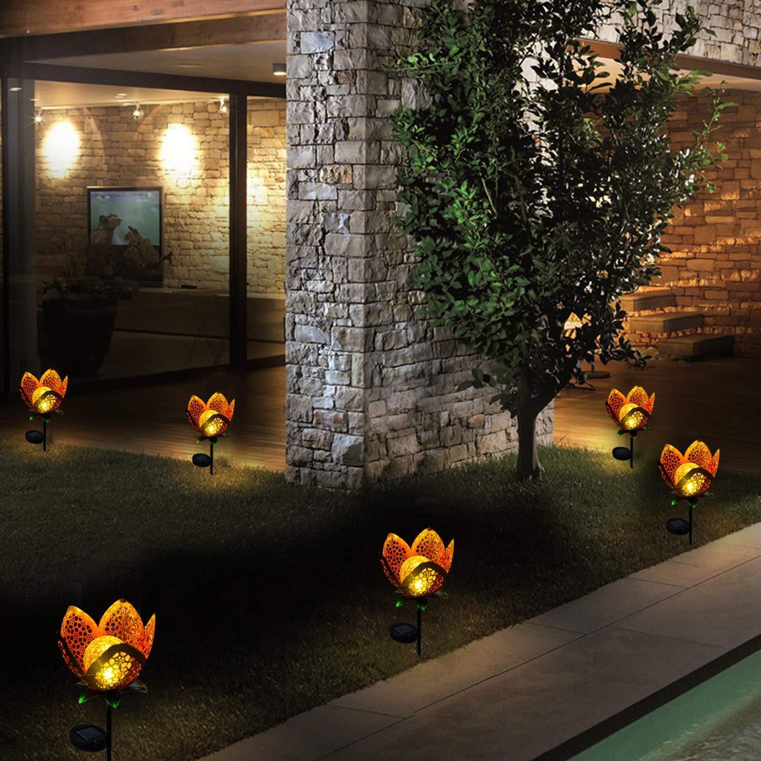 Solar Powered Flower Stake Garden Light