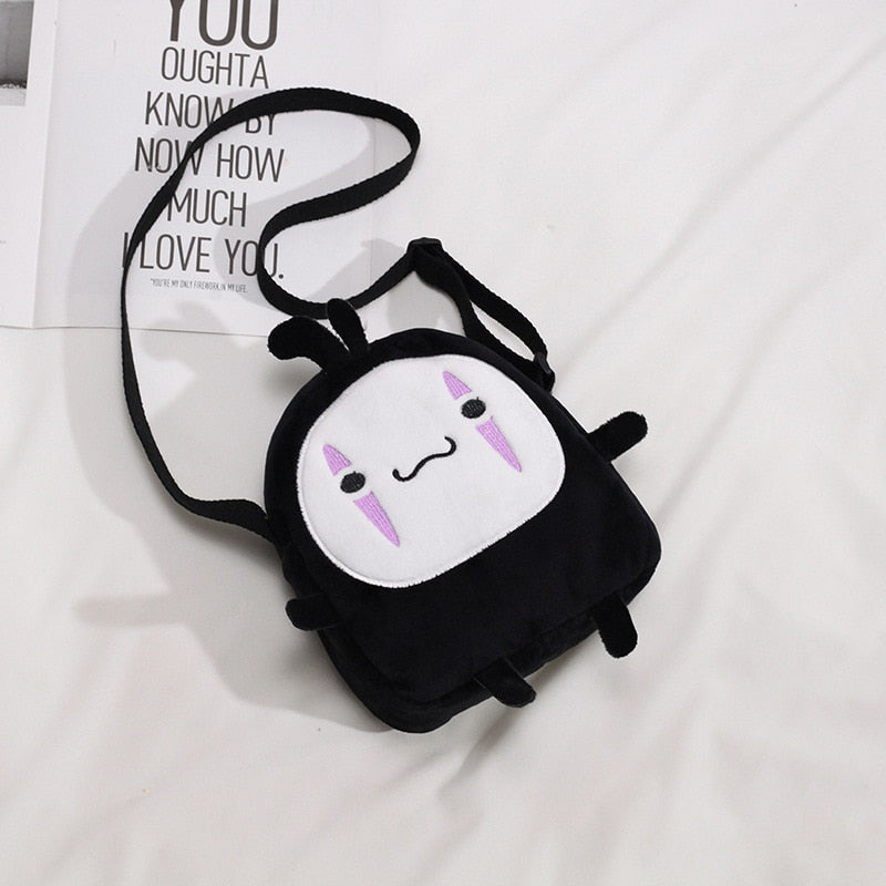 Cute No Face Man Plush Bag