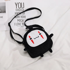 Cute No Face Man Plush Bag