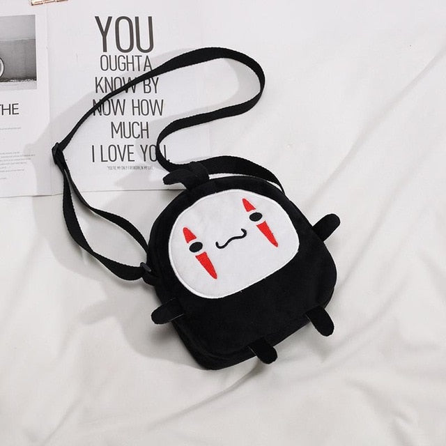 Cute No Face Man Plush Bag