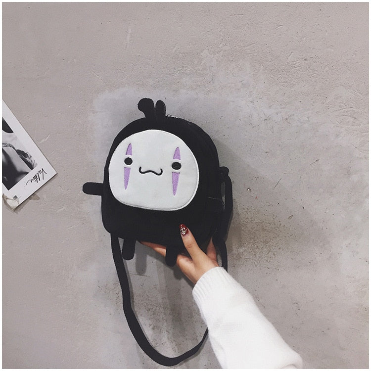 Cute No Face Man Plush Bag