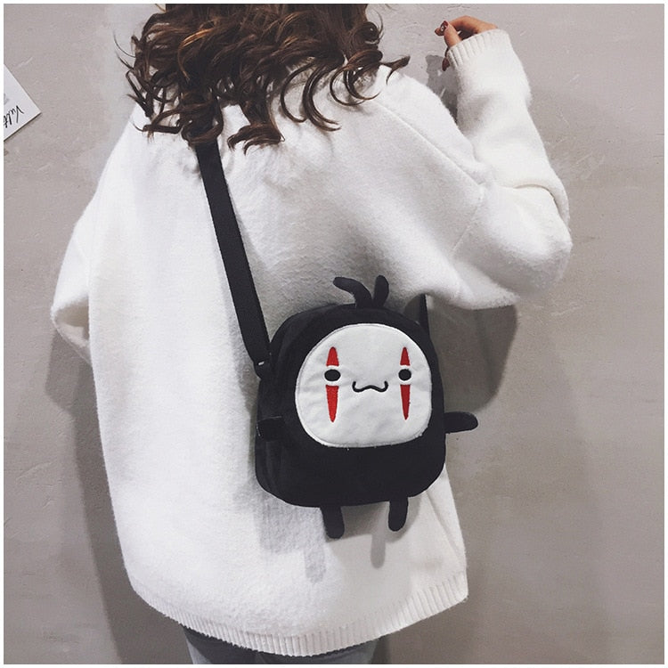 Cute No Face Man Plush Bag