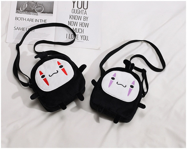 Cute No Face Man Plush Bag