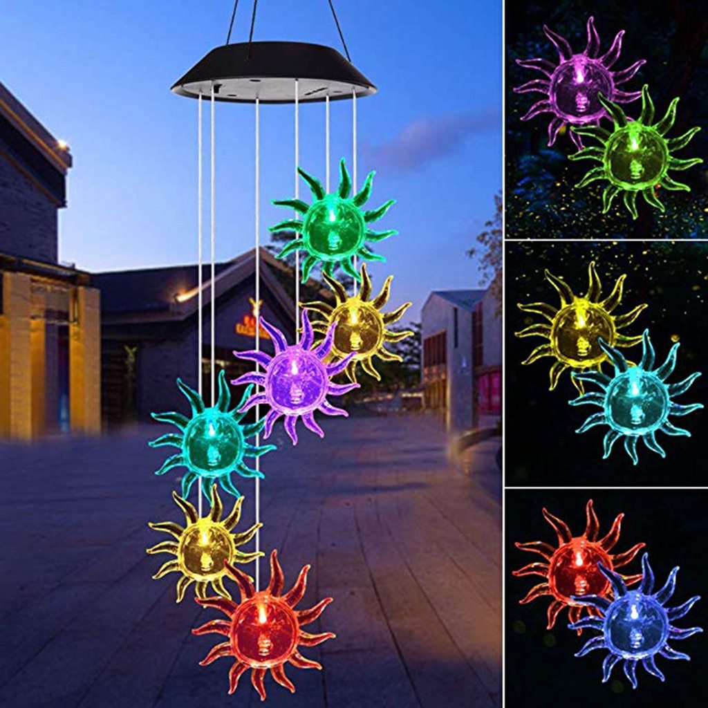 LED-Solar-Windspiel-Lichter