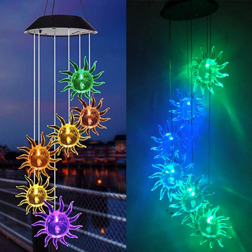 LED-Solar-Windspiel-Lichter