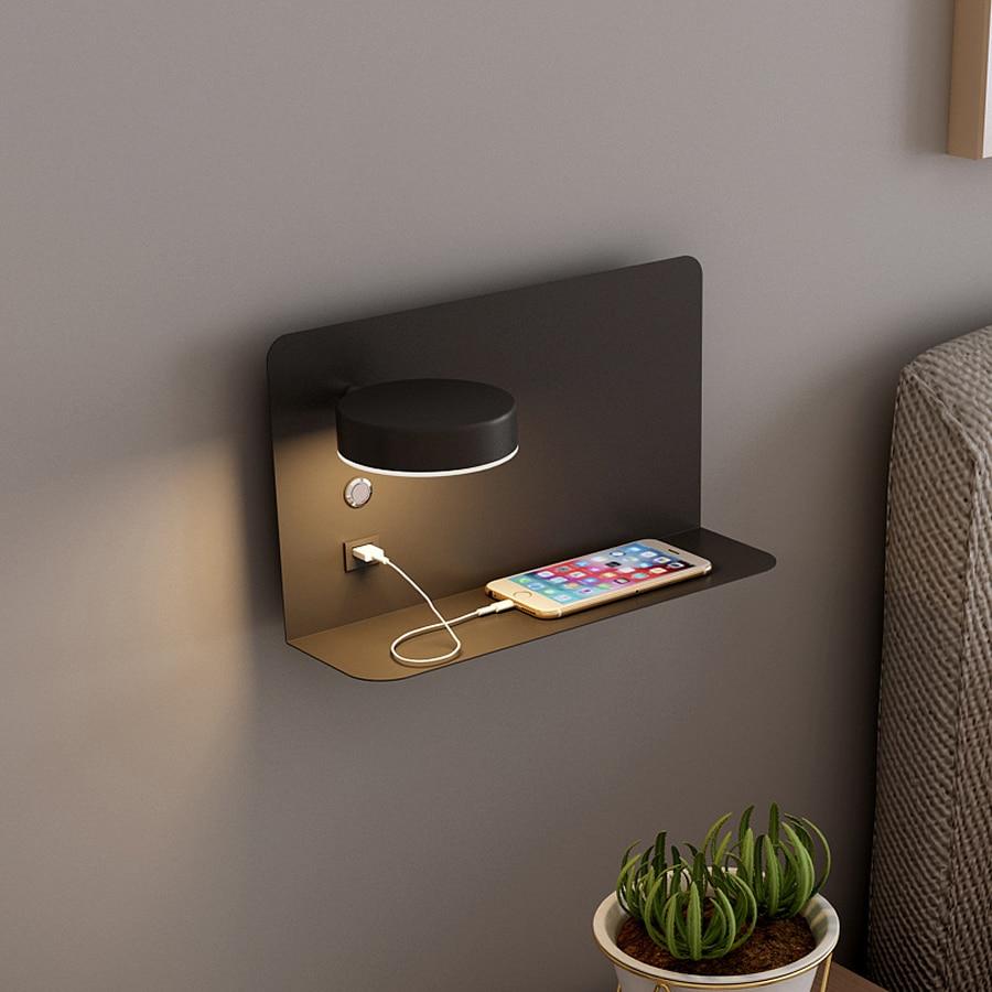 Rowan - LED Bedside Wall Lamp USB Charger