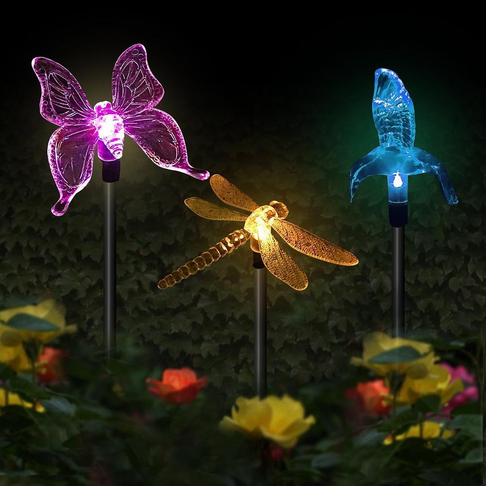 Bunte LED-Gartenleuchten