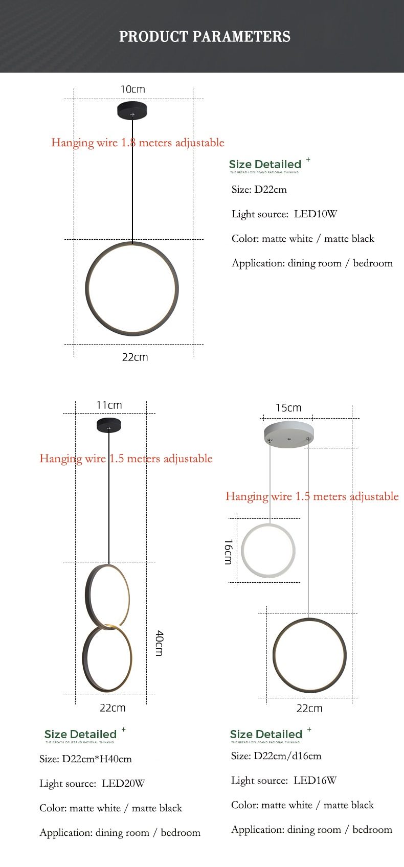 Kavita - Circular LED Hanging Light