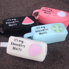 Cute Fruit Kawaii Silicone Pencil Case