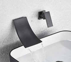 Leon - Chrome Wall Mount Waterfall Flow Single Handle Faucet