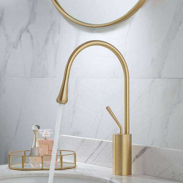 Raffeto - Brass Crane Bathroom Faucet