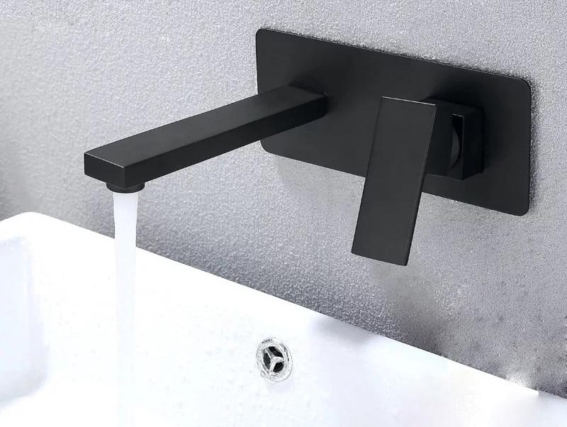 Odell - Luxurious Matte Black Wall Mounted Bathroom Faucet